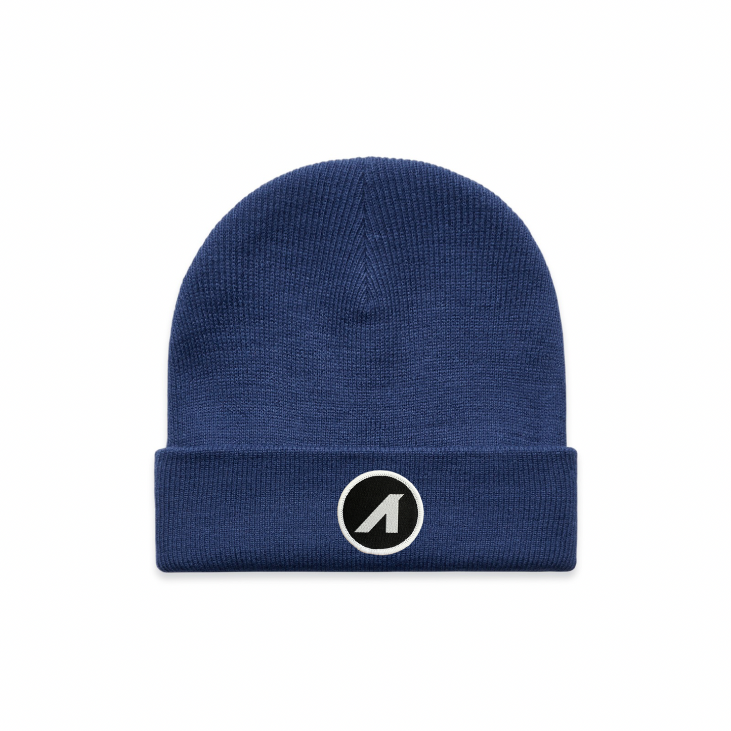“A is for ANY” Patched Cuff Beanie (Cobalt)