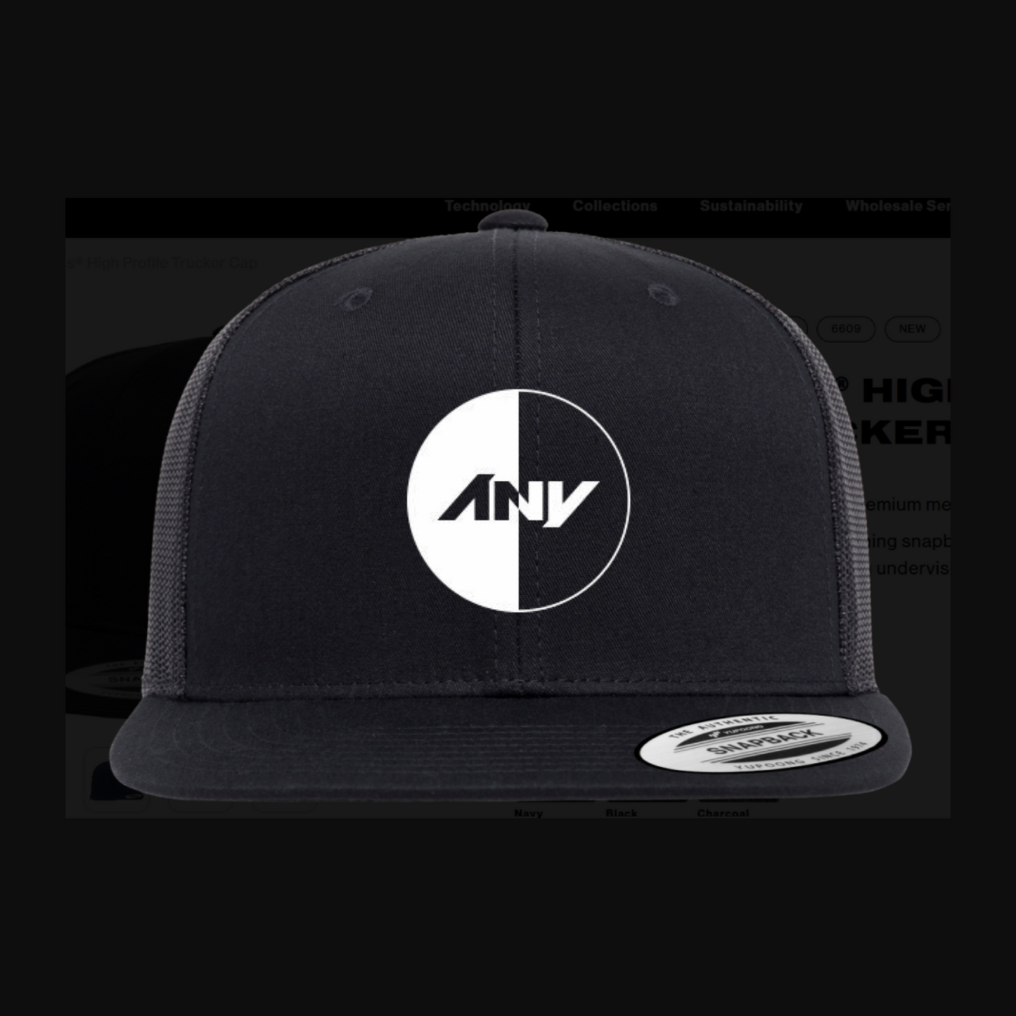 "Duality" Unisex 5-Panel Flat Bill Trucker Cap