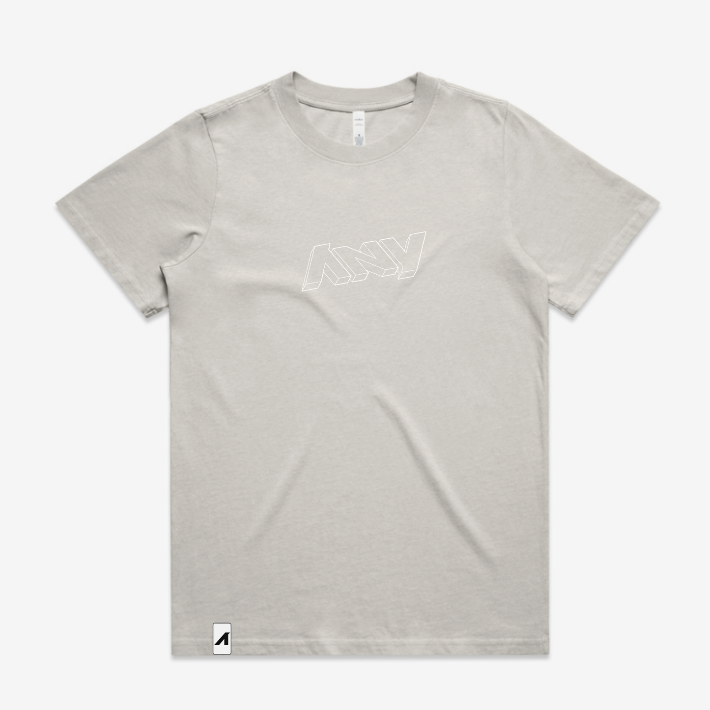 Wo's "3D ANY Who Call" Heavy Faded Tee (Bone/Monochromatic Logo)