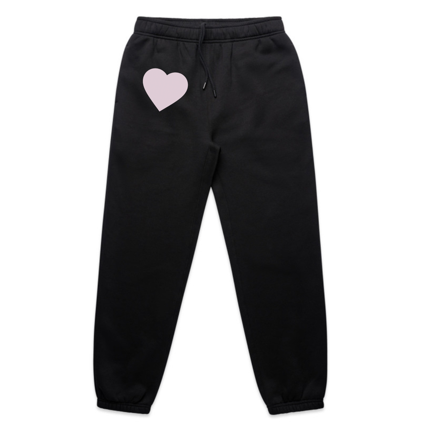 Wo’s “Love is Strength” Relax Trackpants (Black/Orchid)