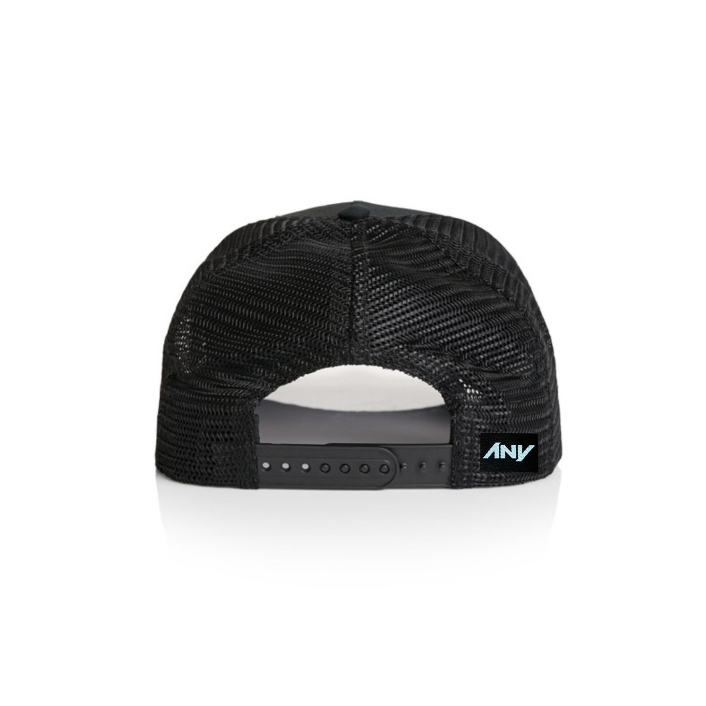 “A is for ANY” Patched Stock Trucker Cap (Black)