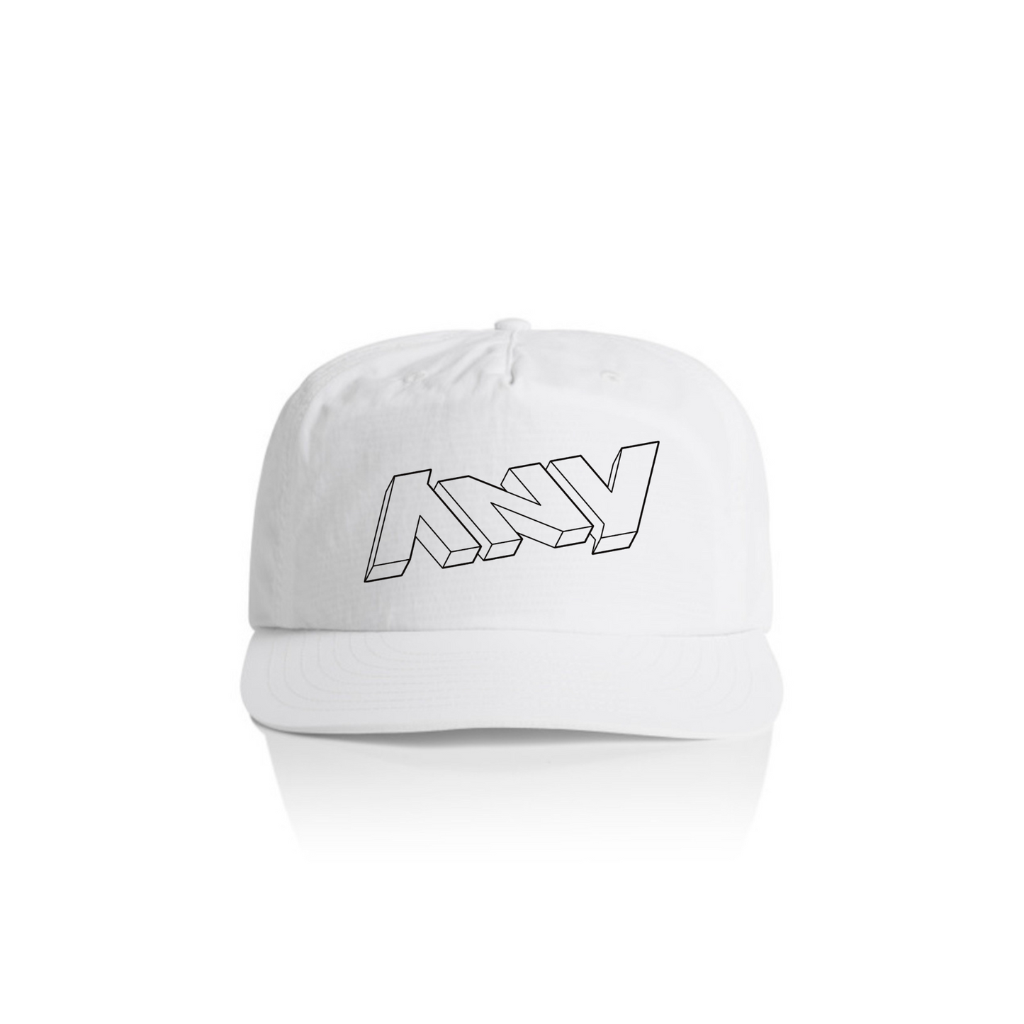 “3D ANY Who Call” Nylon Surf Cap (White)