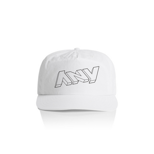 “3D ANY Who Call” Nylon Surf Cap (White)