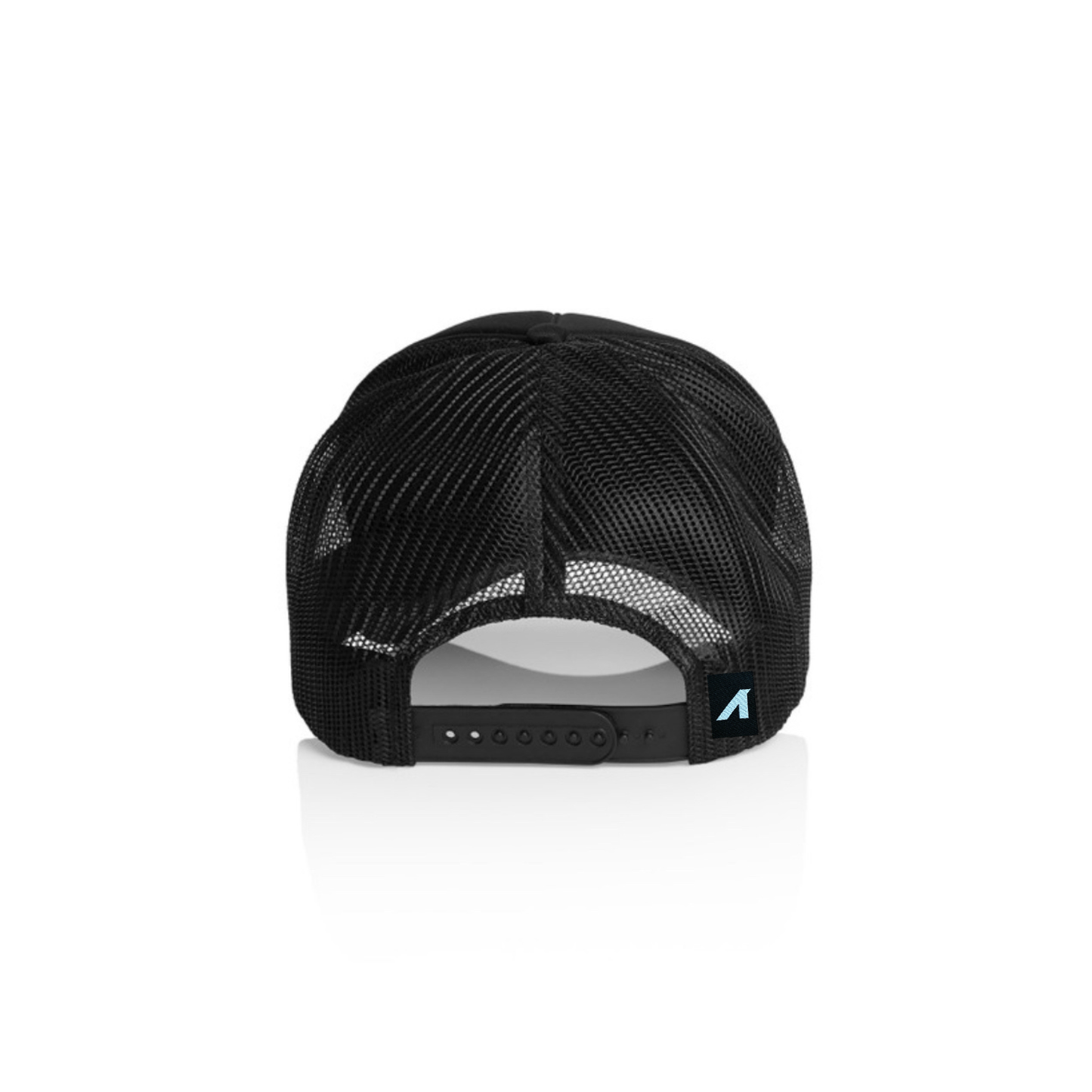 “Spectrum” Patched Frame Foam Trucker (Black)