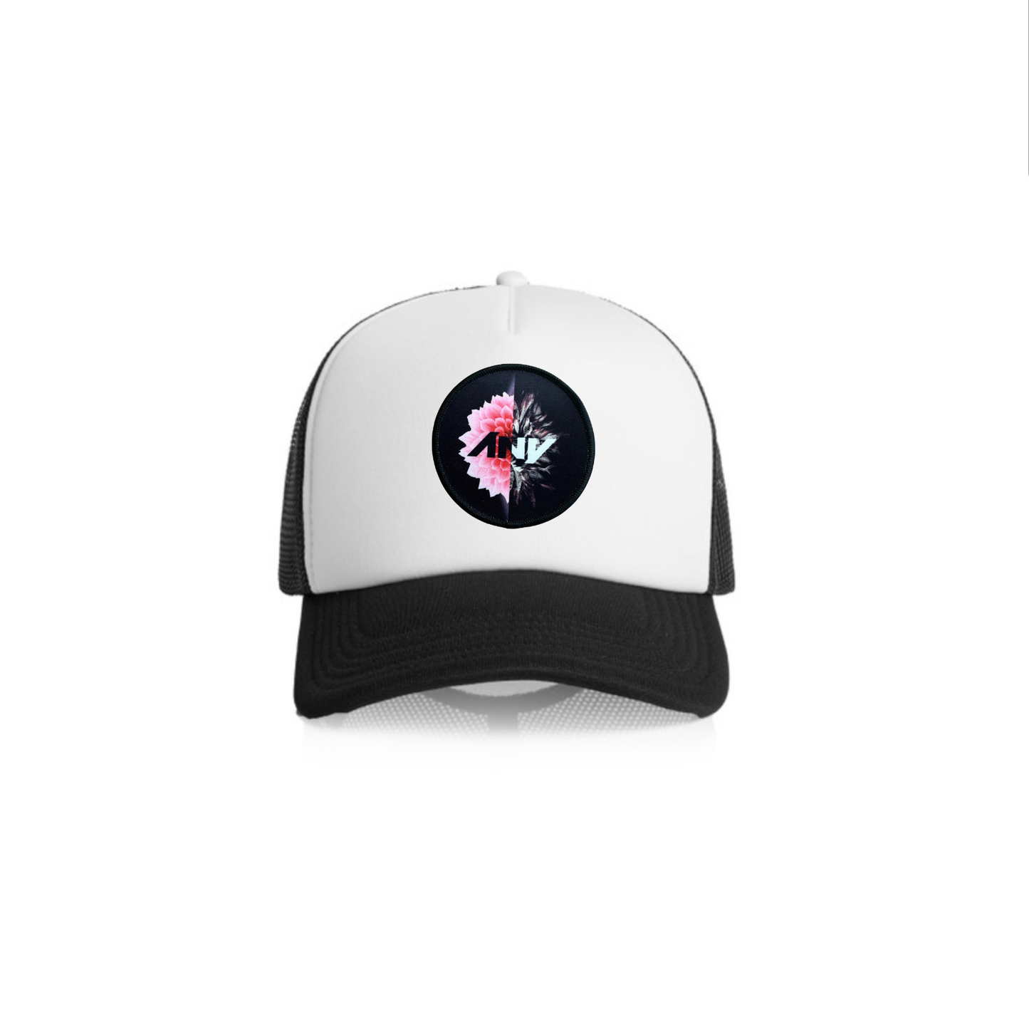 “Beauty & Brokenness” Frame 2-Tone Trucker (Black/White)