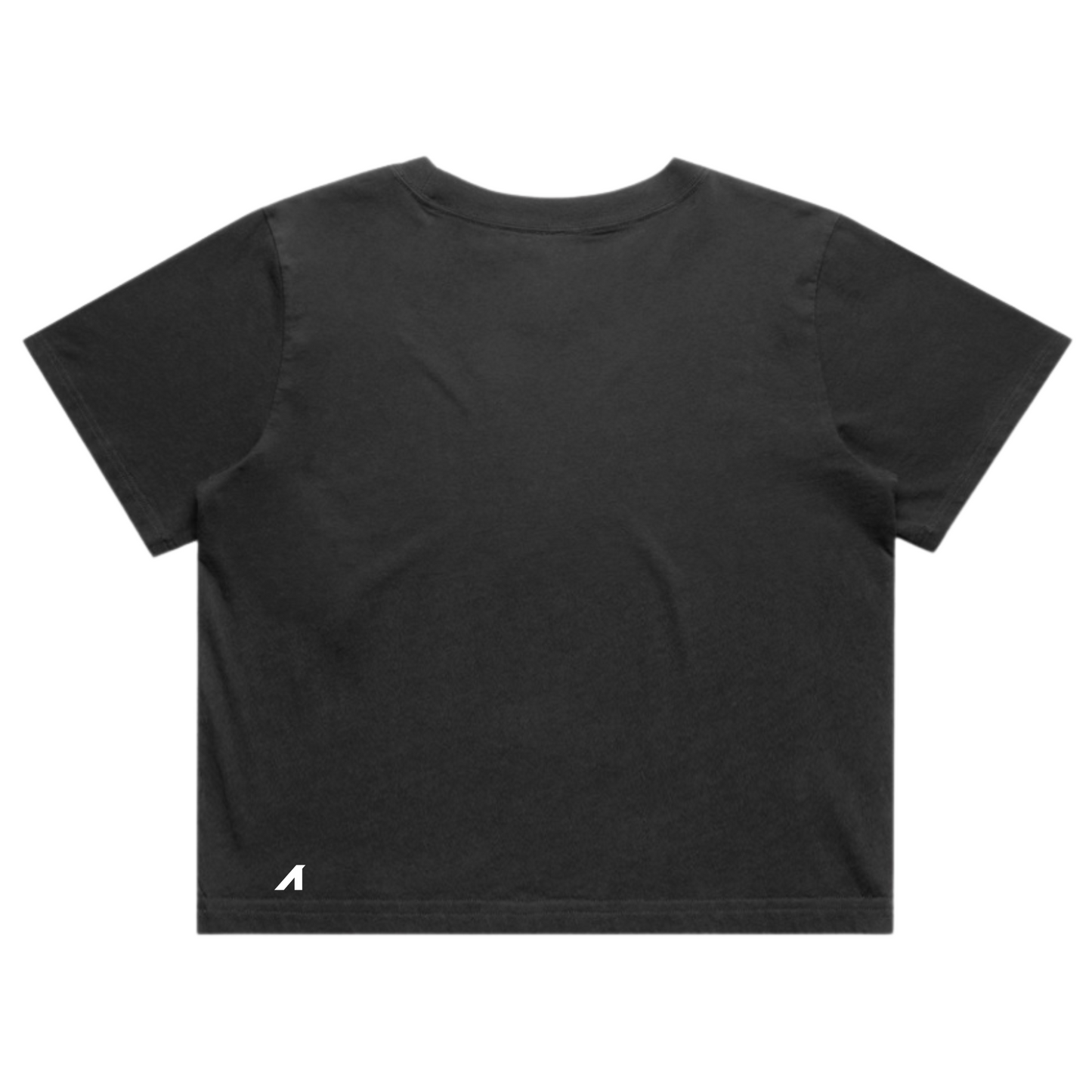 Wo's "A is for ANY" Patched Heavy Faded Crop Tee