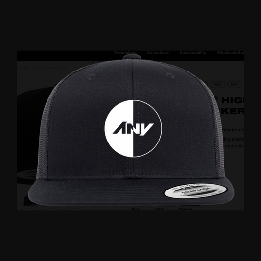 "Duality" Unisex 5-Panel Flat Bill Trucker Cap