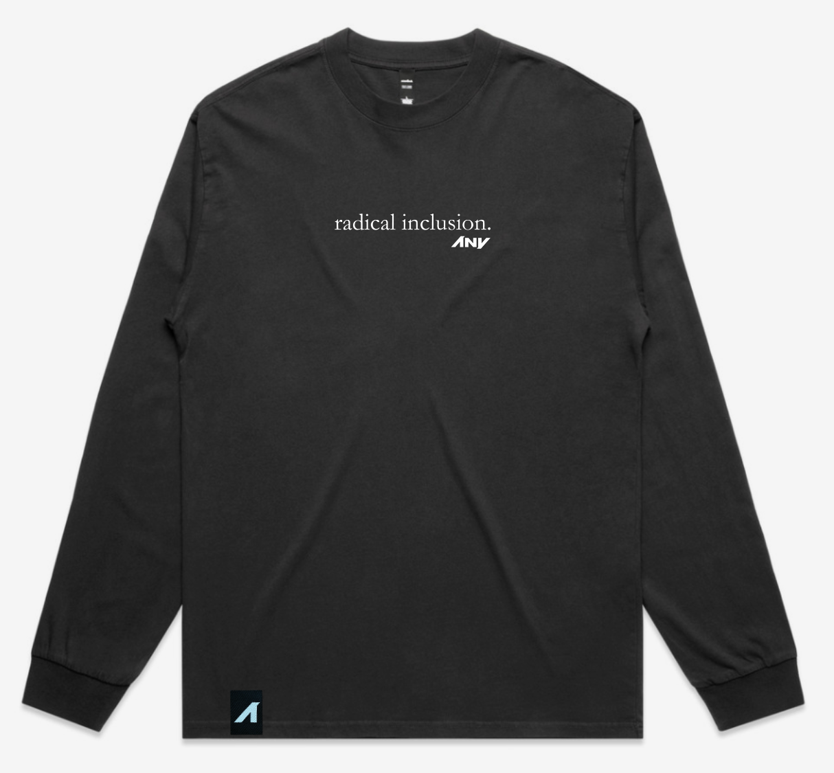 Men's “radical inclusion” Heavy Faded L/S "Radical Tee (Black)