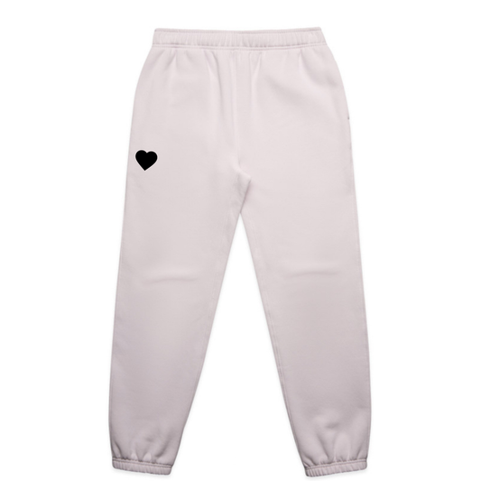 Wo’s “Love is Strength” Relax Trackpants (Orchid/Black)