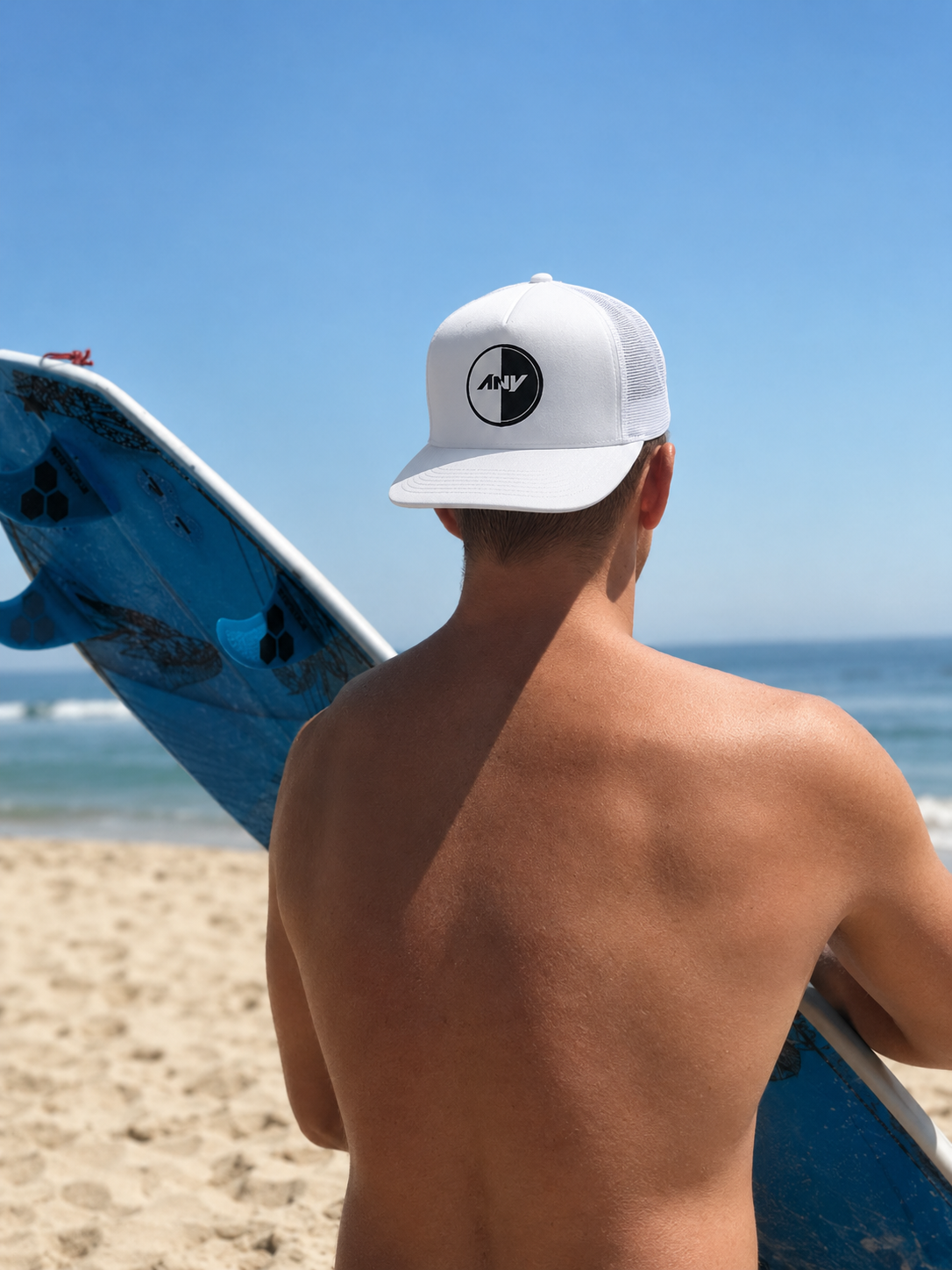 “Duality” Patched Frame Foam Trucker (White)