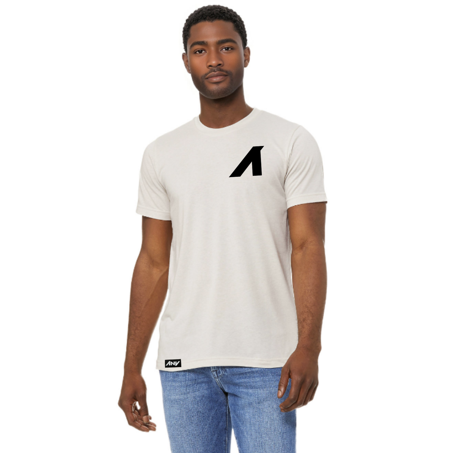 "A is for ANY" Unisex CVC Heather Short Sleeve Tee (Cement)