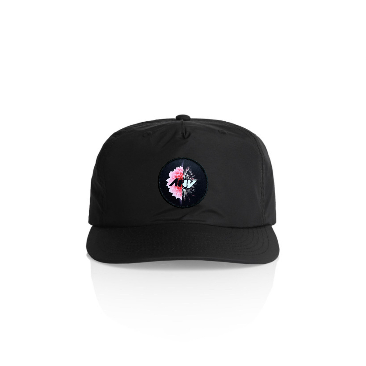 “Beauty & Brokenness” Patched Nylon Surf Cap (Black)