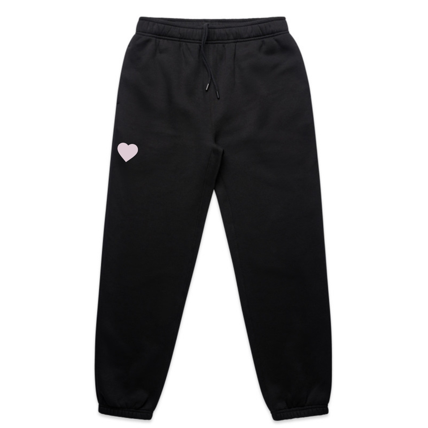 Wo’s “Love is Strength” Relax Trackpants (Black/Orchid)