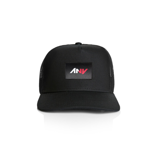 “Spectrum” Patched Stock Trucker Cap (Black)