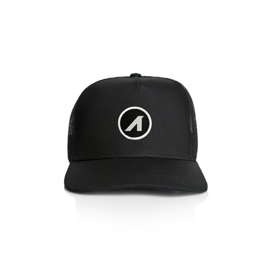 “A is for ANY” Patched Stock Trucker Cap (Black)
