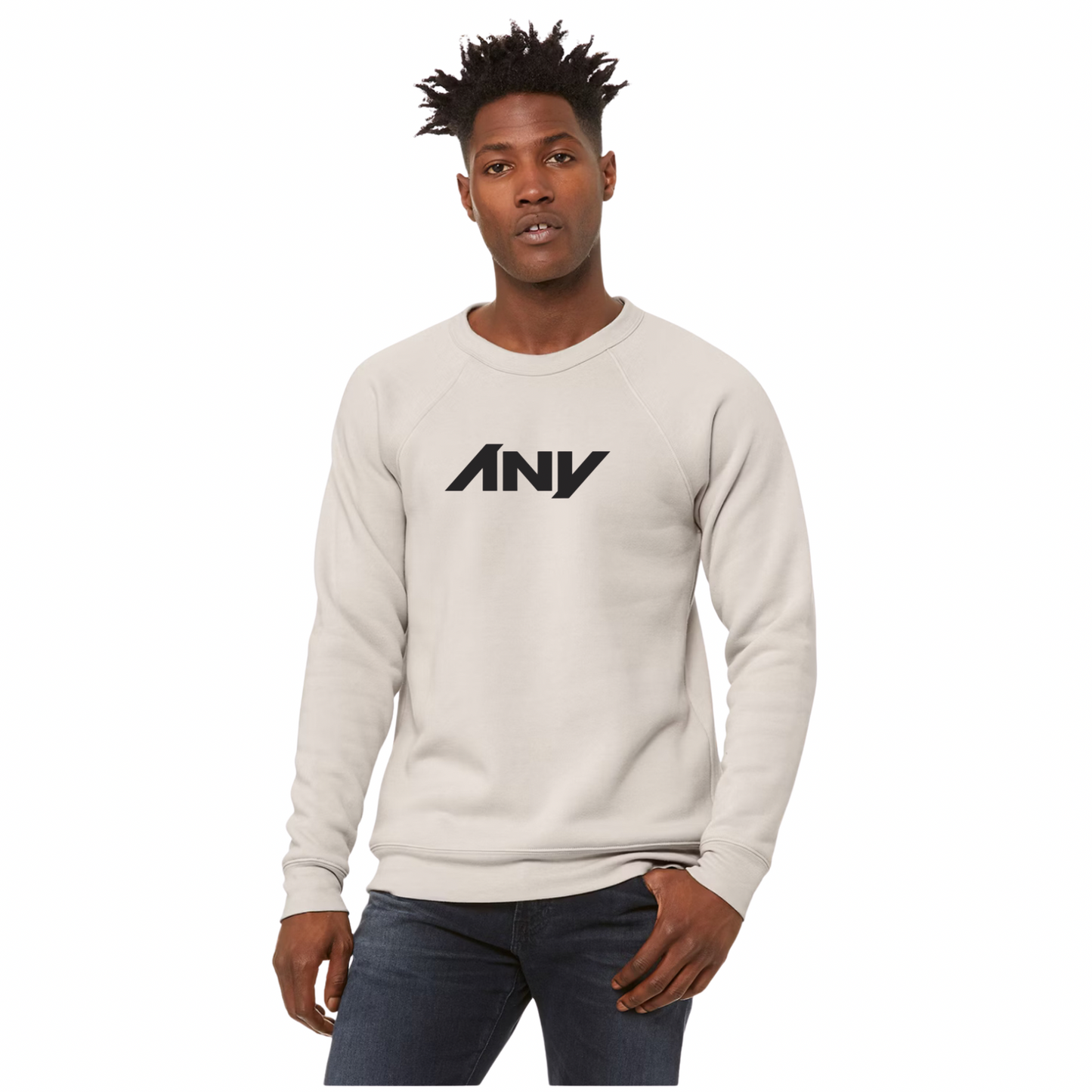 ANY Unisex Sponge Fleece Raglan Sweatshirt (Bone)