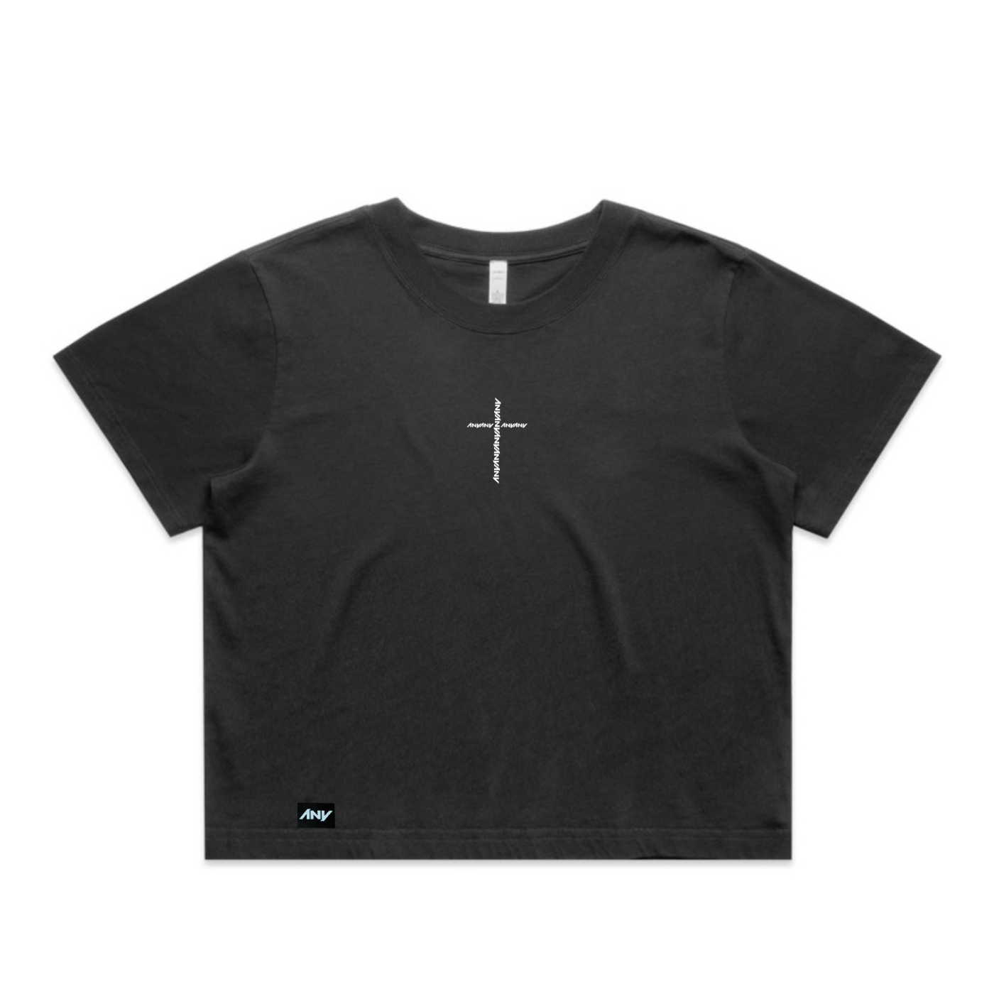 The Wo's "ANY Cross" Stone Wash Heavy Crop