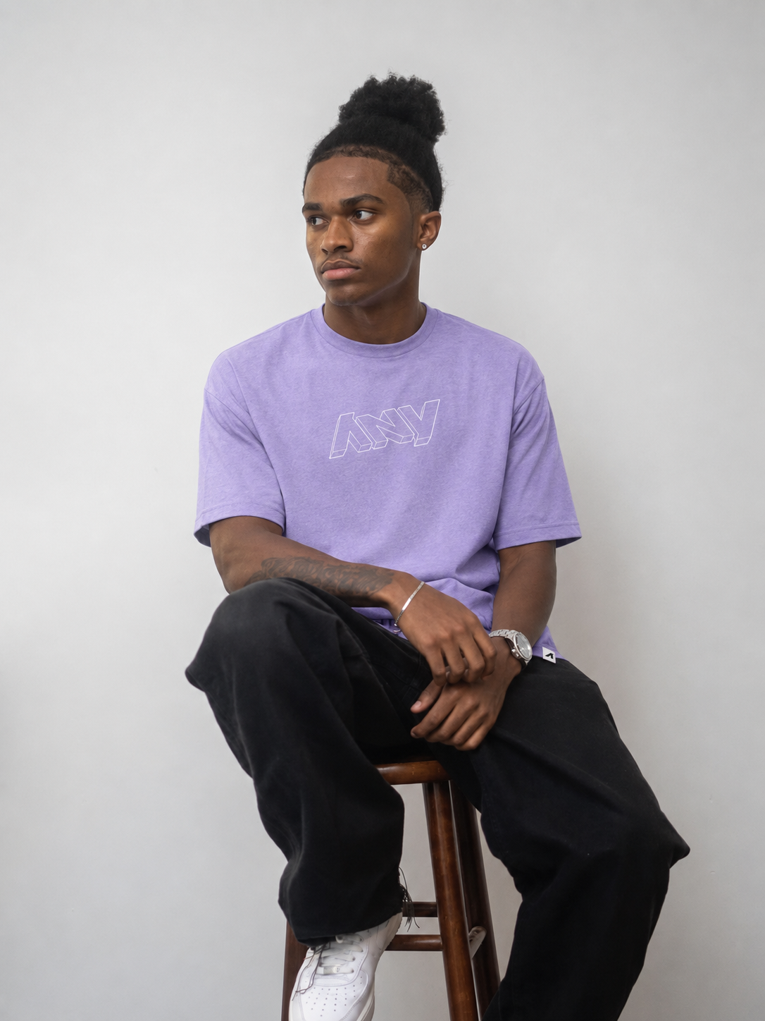 "3D ANY Who Call" Unisex Heather CVC Short Sleeve Tee (Lavender)