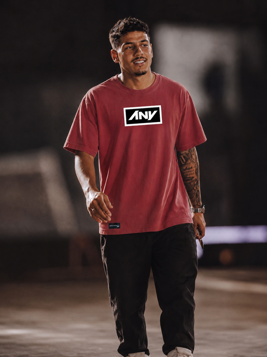 ANY Heavy Faded Tee (Cardinal Red)
