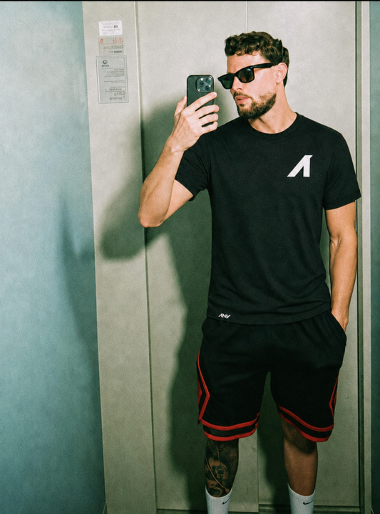 "A is for ANY" Unisex CVC Heather Short Sleeve Tee (Black)