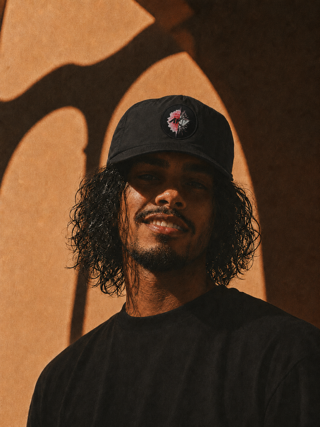 “Beauty & Brokenness” Patched Nylon Surf Cap (Black)