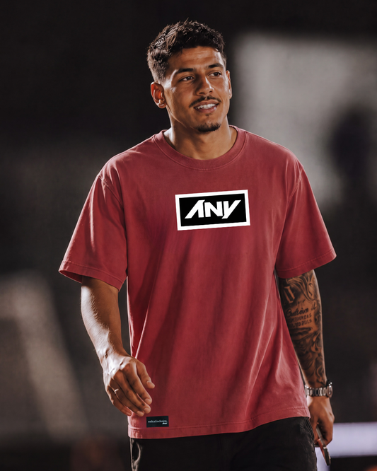 ANY Heavy Faded Tee (Cardinal Red)