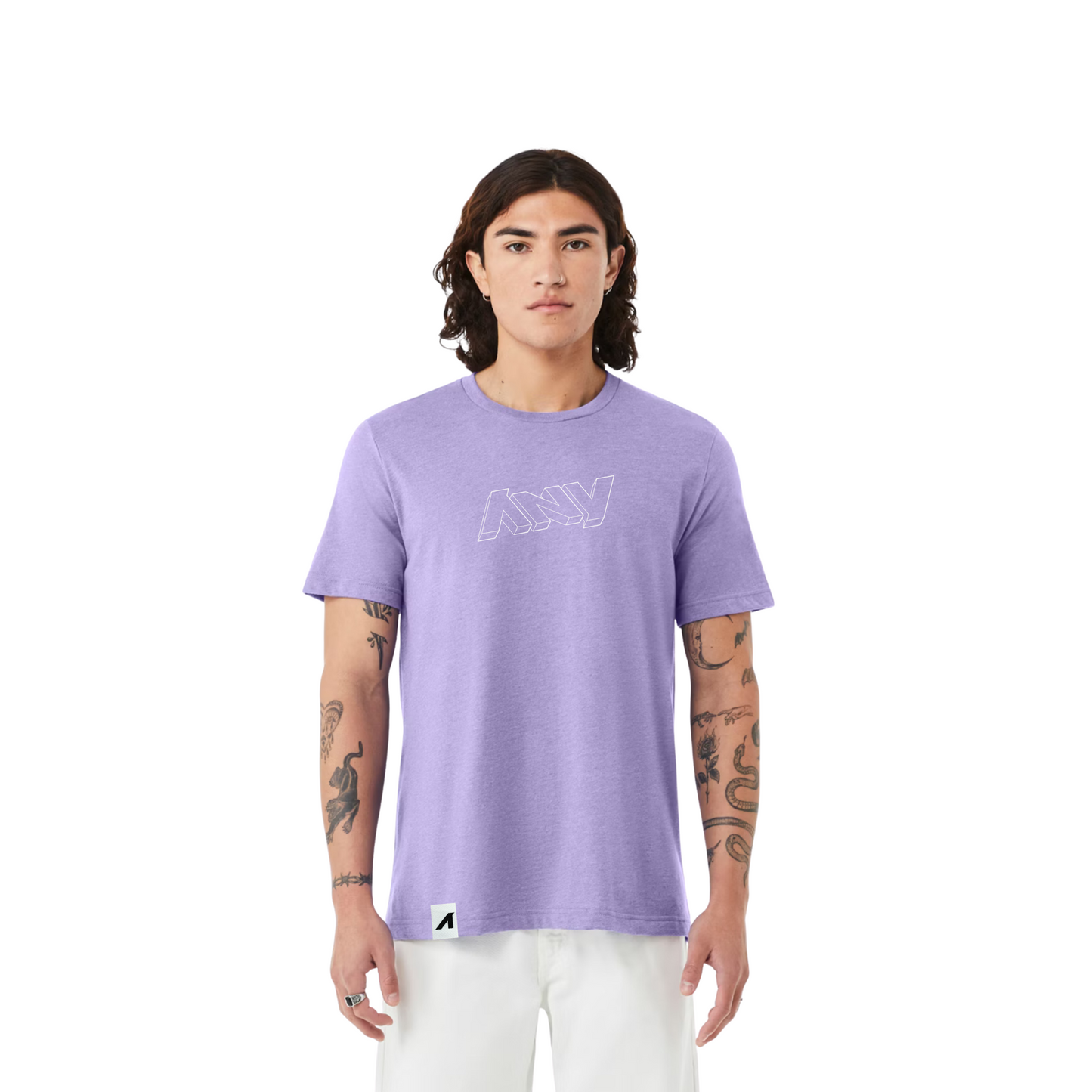 "3D ANY Who Call" Unisex Heather CVC Short Sleeve Tee (Lavender)