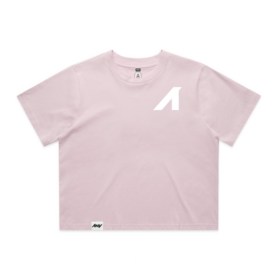 "A is for ANY" Wo's Classic Crop Tee
