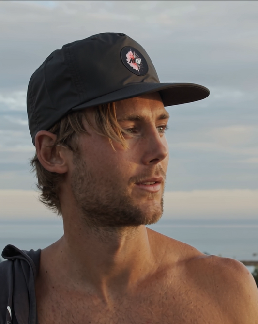 “Beauty & Brokenness” Patched Nylon Surf Cap (Black)